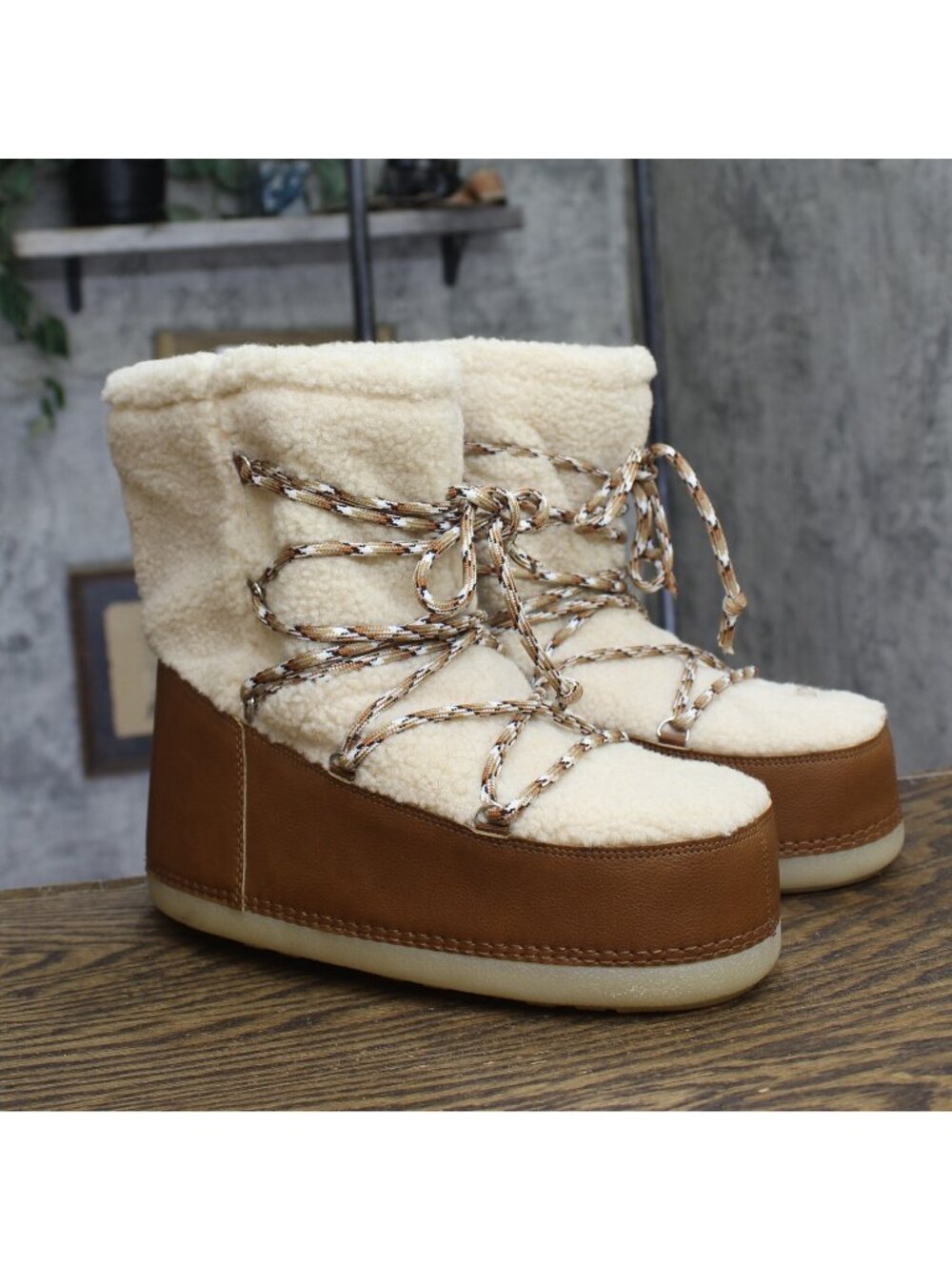 Universal Thread Zenita Cozy Fuzzy Boots 94683344 Brown Multi 9M